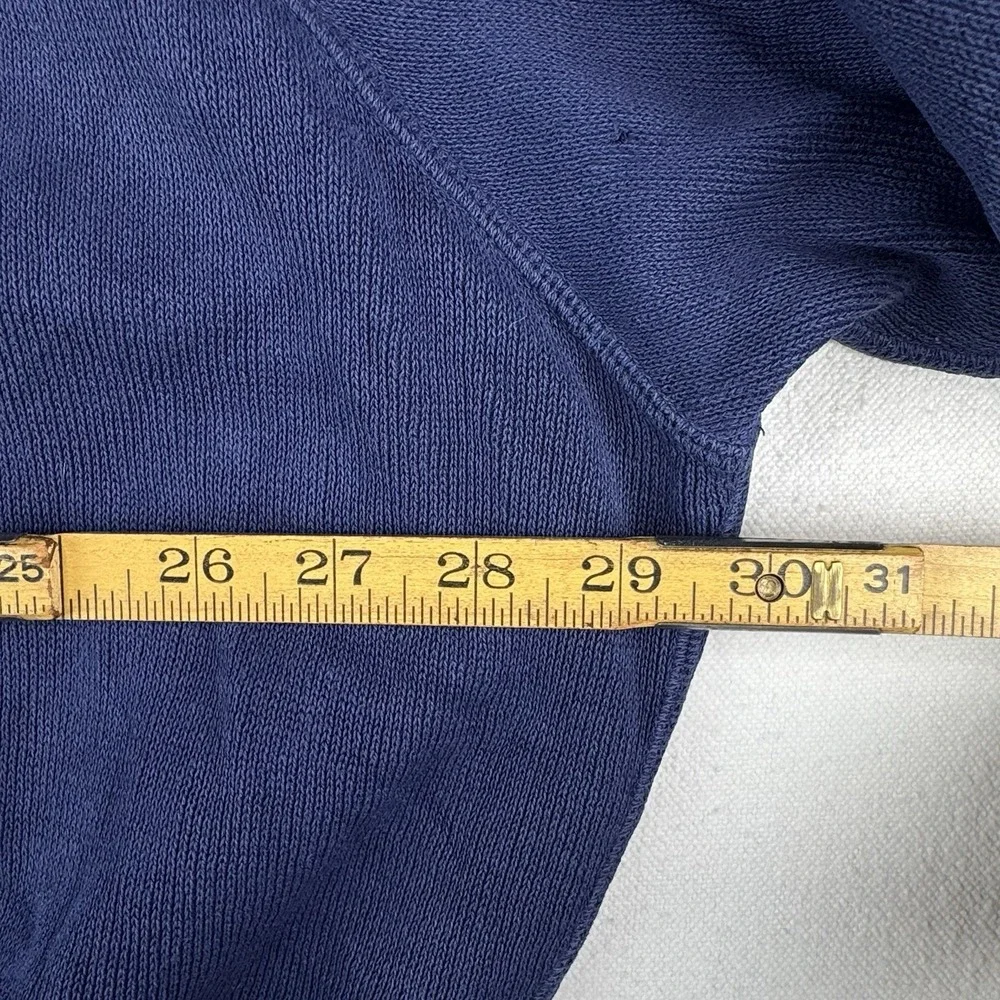 90's‎ Vtg Polo Ralph Lauren Raglan Short Sleeve Sweatshirt Blue XL *Distressed